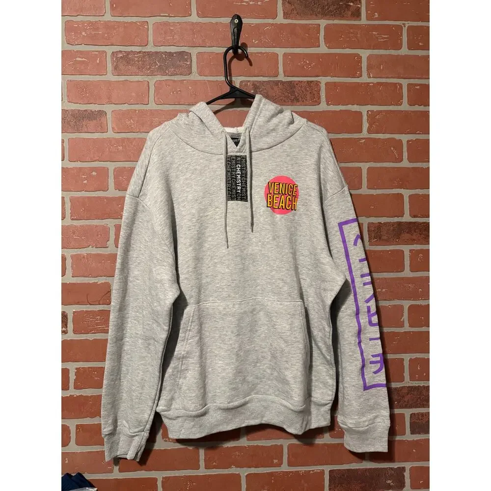 Chemistry Venice Beach Skateboard Skeleton Pullover Hoodie - L